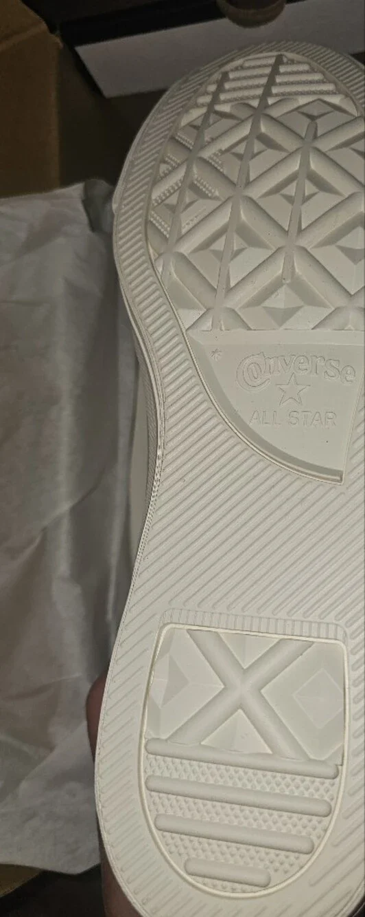 Converse Cream Leather Low Top Sneakers with Gold Logo